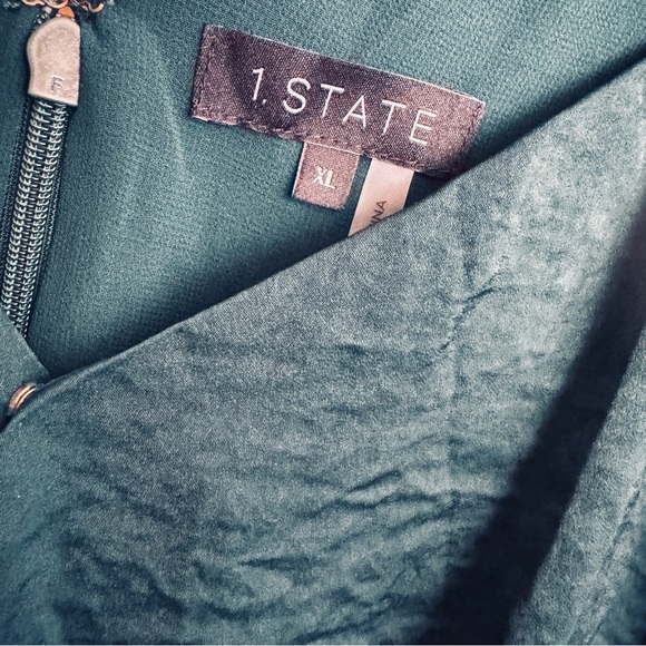 NWT 1.State Teal Wrap Camisole Sleeveless Blouse Top Size XL - Picture 6 of 7